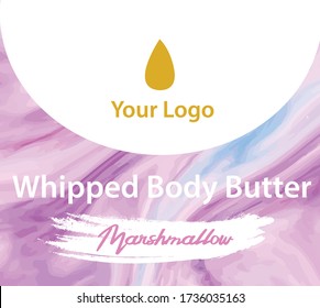 Label Marble Whipped Body Butter Pastel