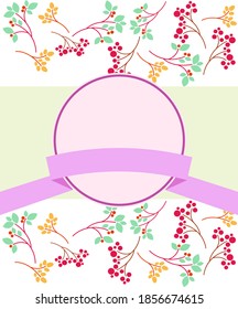 Label material illustration of plants and nuts