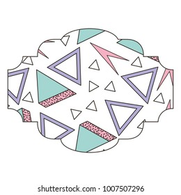 label memphis geometric figures abstract design
