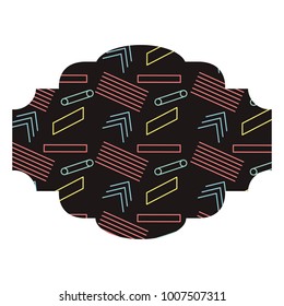 label memphis geometric figures abstract design