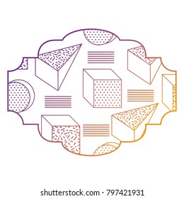 label memphis pattern decoration fashion abstract