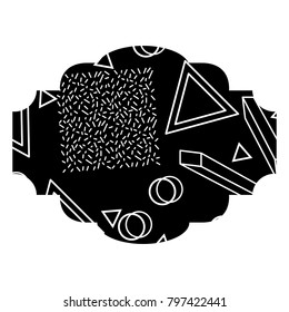 label memphis pattern decoration fashion abstract