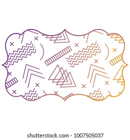 label with memphis pattern geometric texture design