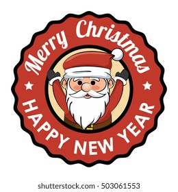 label merry christmas happy new year happy santa