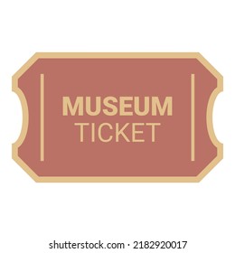 Label museum ticket icon cartoon vector. Admit cinema. Pass festival