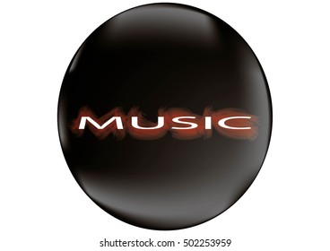 label musik on a black background