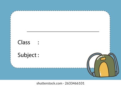 label name subject school sticker