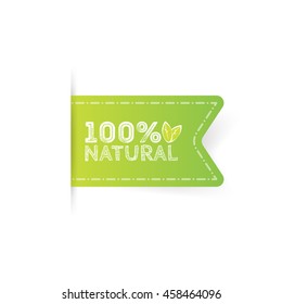 Label Natural product, organic, healthy food. Vector badge