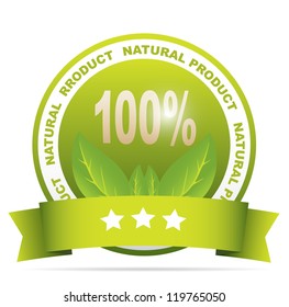 Label - natural product. Vector