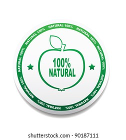 Label for natural products. Vector.
