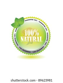 Label for natural products.Vector