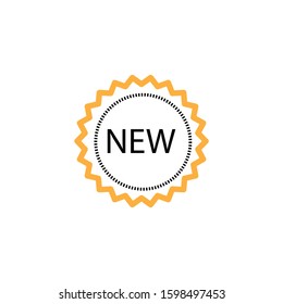 Label NEW icon. Line and two colour design template