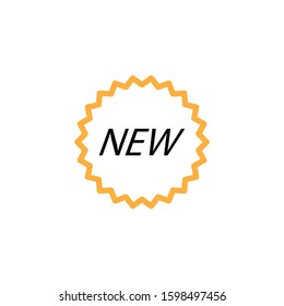 Label NEW icon. Line and two colour design template