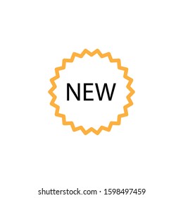 Label NEW icon. Line and two colour design template