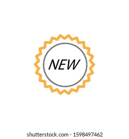 Label NEW icon. Line and two colour design template