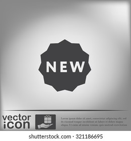 label new sign symbol of the new icon . novelty