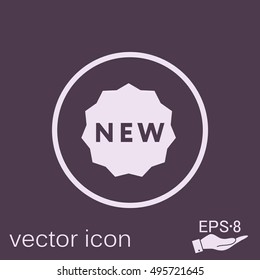 label new sign symbol of the new icon . novelty