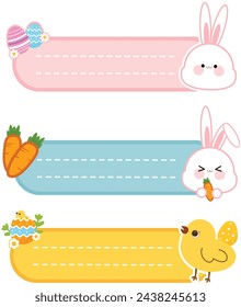 Label notebook or banner special Easter Day