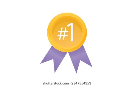 Label number one.on white background.Vector Design Illustration.