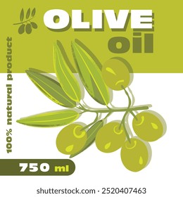 Label for olive oil bottle