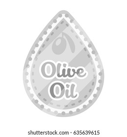 Label of olive oil.Olives single icon in monochrome style vector symbol stock illustration web.