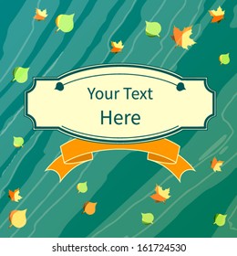 A label on autumn background