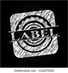 Label on blackboard