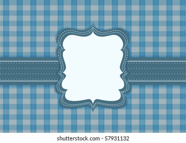 etiqueta del fondo de mosaico azul