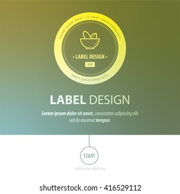 Label on Blur Wallpaper Template green