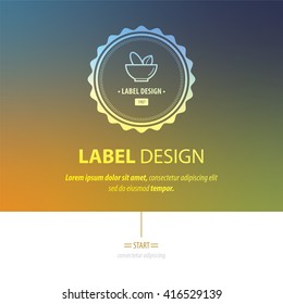 Label on Blur Wallpaper Template colorful