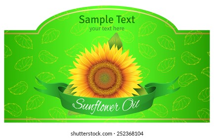 the label on the bottle of sunflower oil