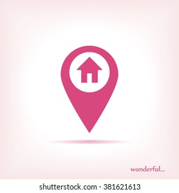 the label on the map icon