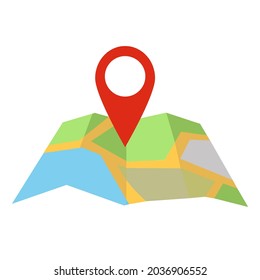 label on map, location, vector illustration