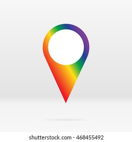 the label on the map, vector image