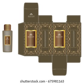 Label on packaging container with luxury box design template, illustration vector