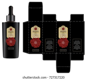 Label on packaging container with luxury box design template. Illustration vector