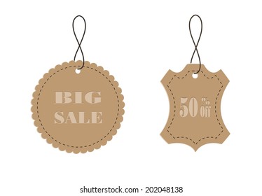 label on a white background