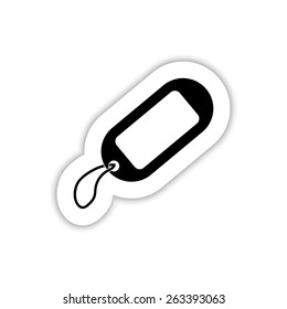 label on a white background with shadow