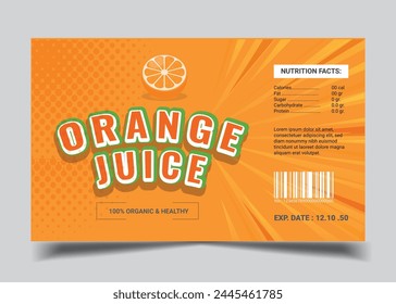 label for organic fruit Product orange juice advertisement