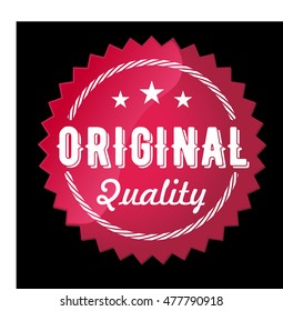 Label Original Quality. Vector illustration 