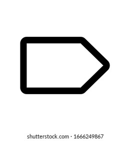 diseño de iconos de esquema de etiqueta. Pasos 10