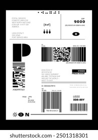 Label pack design. Vector graphic asset for streetwear design. Retro futuristic element in Y2K for apparel, clothing and poster design