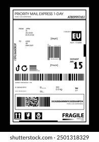 Label pack design. Vector graphic asset for streetwear design. Retro futuristic element in Y2K for apparel, clothing and poster design