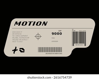 Label pack design. Vector graphic asset for streetwear design. Retro futuristic element in Y2K for apparel, clothing and poster design