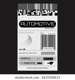 Label pack design. Vector graphic asset for streetwear design. Retro futuristic element in Y2K for apparel, clothing and poster design