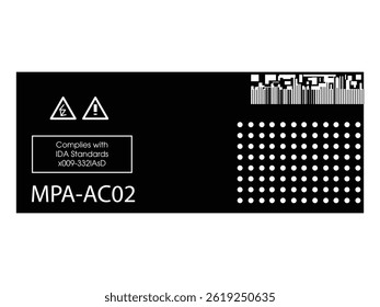 Label pack design. Vector graphic asset for streetwear design. Retro futuristic element in Y2K for apparel, clothing and poster design