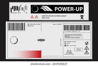 Label pack design. Vector graphic asset for streetwear design. Retro futuristic element in Y2K for apparel, clothing and poster design