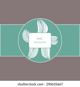 Label for packing goods with area for your text. Hand paint