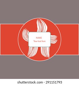 Label for packing goods with area for your text. Hand paint