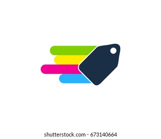 Label Paint Icon Logo Design Element